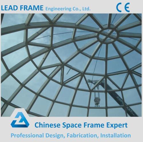 Pre Engineering Steel Space Frame Glass Dome Roof