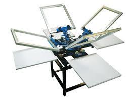 White Stand Mounted Manual Mode Screen Printing Machines