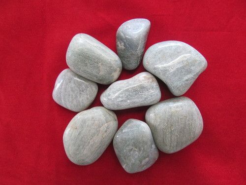 Agate Stone Polished Pebbles - Light Green Water Absorption: No