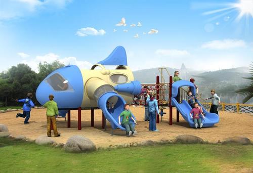 Modern Aircraft Series Outdoor Playground Slides WD-FJ009