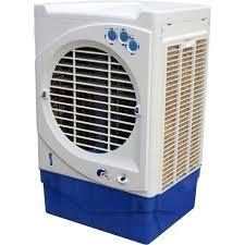 Table Mountable White and Blue Domestic Plastic Desert Air Cooler