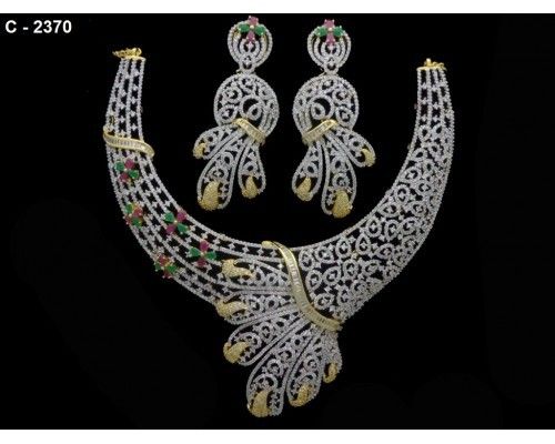 C 2370 Stone Work Necklace Set Gender: Women