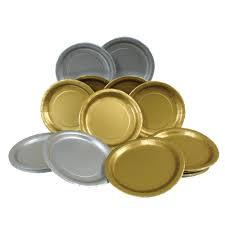 Gold And Silver Paper Plates