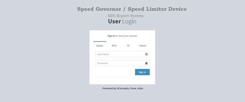 Speed Governor and Speed Limiter Device MIS Reporting Software