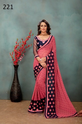 जॉर्जेट साड़ी