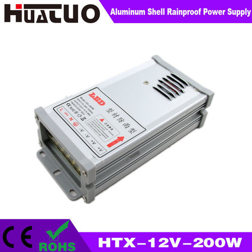 12/24V-200W Constant Voltage Aluminum Shell Rainproof LED Power Supply