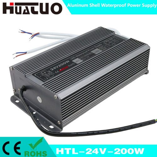 12/24V-200W Constant Voltage Aluminum Shell Waterproof LED Power Supply