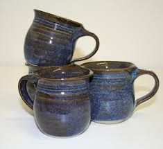 Handmade Blue Pottery Cup Set