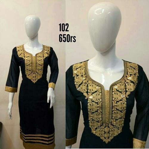 Ladies Designer Kora Silk Kurtis