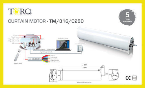 Five Wire Curtain Motors