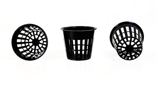 Hydroponics Heavy Duty Plastic Net Pot in 3" inch (Black Color)