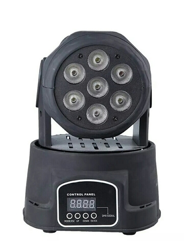 Multicolor Mini DJ Sharpe Lights - Metal and Glass Construction, Electrical Lighting Source, Black Color, Warranty Included