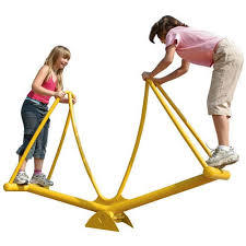 Outdoor Playground Single Board See Saw Game