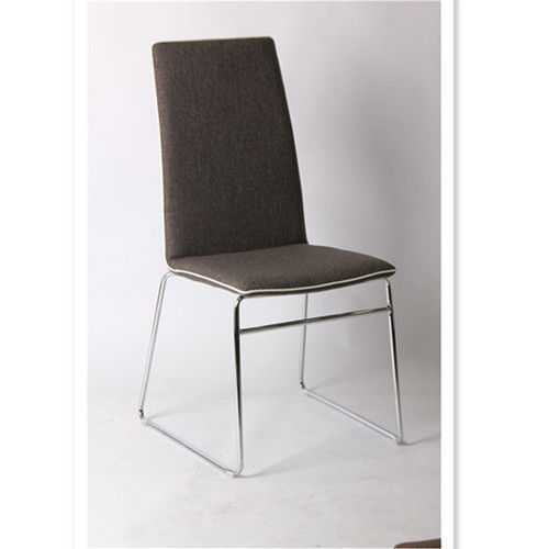 High Back Fabric Chromed Legs Dining Chair EGC-2008