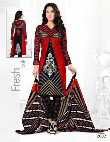 Unstitched Ladies Cotton Salwar Kameez