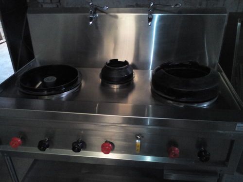 Black Or Grey Chinese Range Three Burner