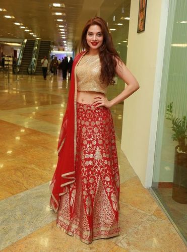 Red Bollywood Party Wear Lehenga Choli And Dupatta