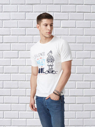 Cotton Half Sleeves Mens T Shirts