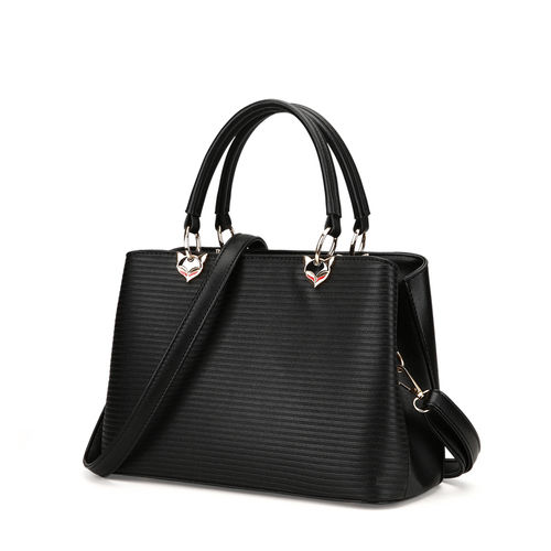 PU Leather Ladies Shoulder Bag - 28x20x14cm, Customizable Colors in Pink, Gray, Black and More