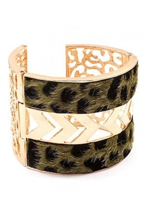 Green Animal Print Hand Cuff