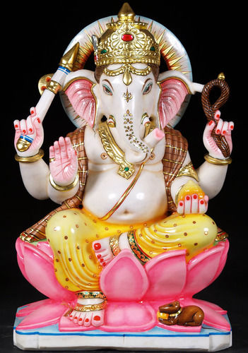 Hand Painted Marble God Statue