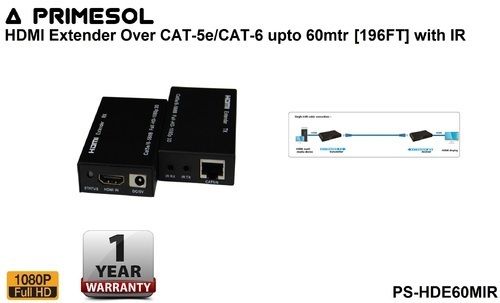 HDMI Extender with IR upto 60 Mtr
