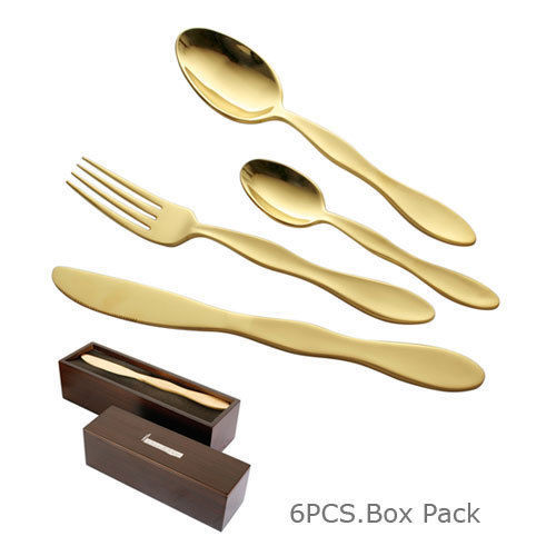 Blue Bell Cutlery Set With Gold Finish