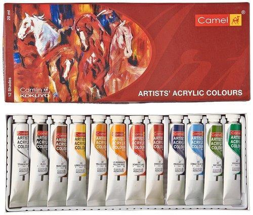 Camel Acrylic Color Box 20ml Tubes 12 Shades