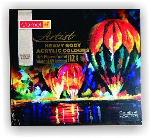 Camel Artist Heavy Body Acrylic Colours, 12x40ml Tubes