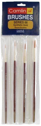 Camel Paint Brush Series 66 - Round Synthetic Gold