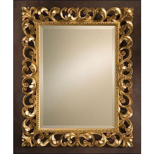 Wood Carved Mirror Photo Frame