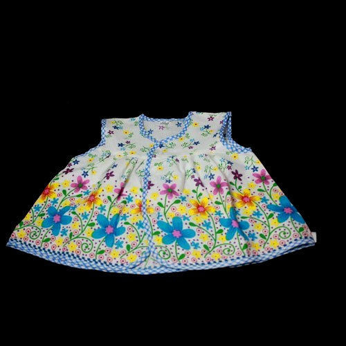 Baby Cotton Frock - Printed, Soft and Comfortable Sleeveless Design for Girls in Sizes S and M