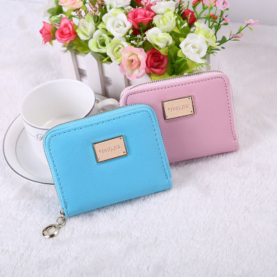 Fashion Women Leather Zip Coin Purse Clutch Handbag