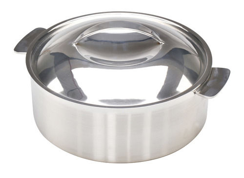 Induction Hammered Mirror Finish Stainless Steel Round Dutch Oven with Lid
