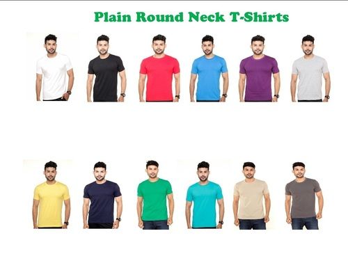 Plain Round Neck T-shirts