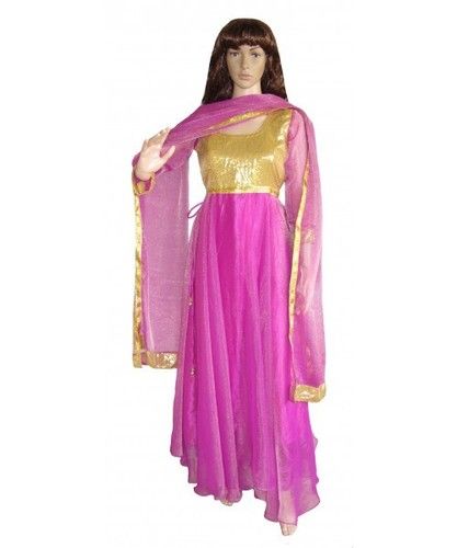 Fancy Anarkali Suits With Pink Shiny Dupatta