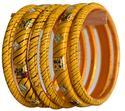 Handmade Yellow Lac Bangles