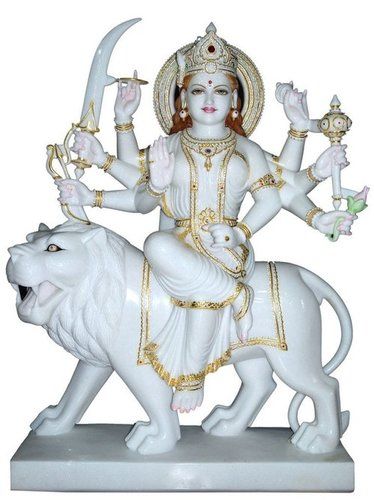 Godess Durga Devi Marble Statues