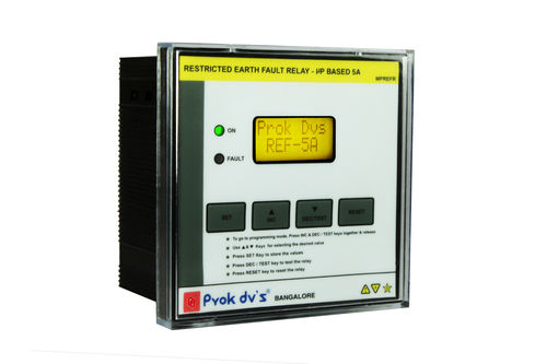 White 5 Ampere Electrical Restricted Earth Fault Relay With Digital Lcd Display