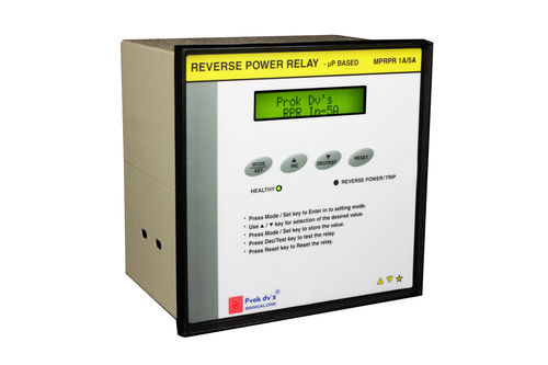 Black Electrical High Efficiency Digital Reverse Power Relay For Industrial