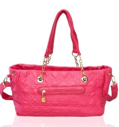 Quilted Pink Tote Bag