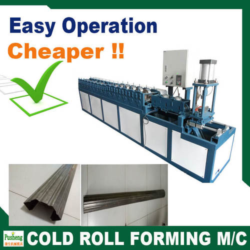 Gutter Roll Forming Machine - Aluminum & Steel Coil Processing, Includes De-coiler & Hydraulic Cutter