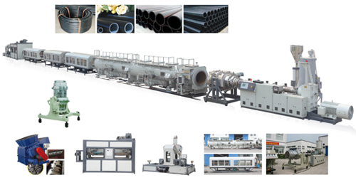 LDPE HDPE PE Pipe Production Line for water and Gas