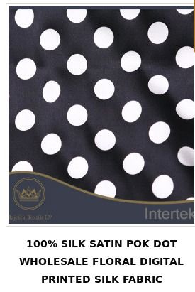 100% Silk Satin Pok Dot Wholesale Floral Digital Printed Silk Fabric