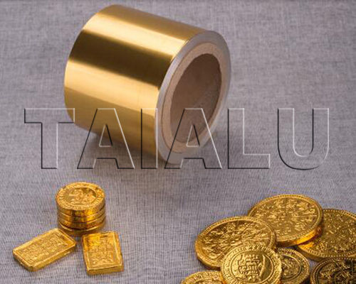 Golden Chocolate Coins Foil Wrapping Aluminum Film