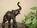 Handmade Leather Standing Elephant Decoration