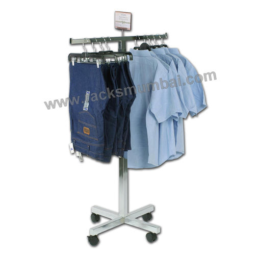 2 Way Rolling Clothing Display Racks