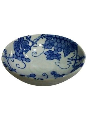 Japanese Ceramic Bowl (Grape Design)