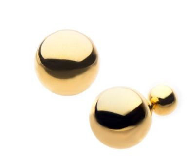 Gold Stainless Steel Double Sided 8mm Ball Studs