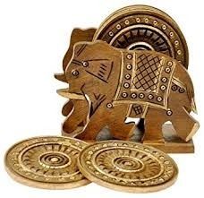 Wooden Elephant Tea Coaster